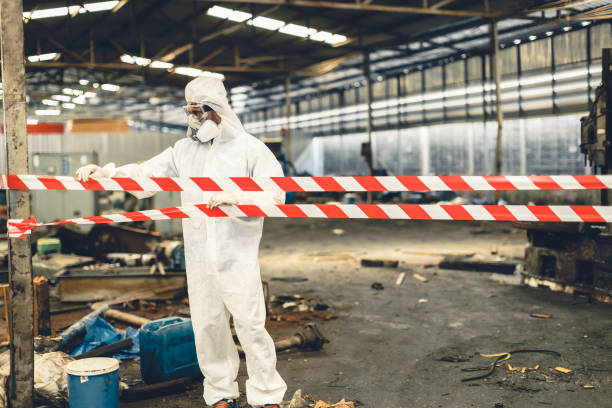 Professional Sewage Cleanup technician working in Tynan, TX